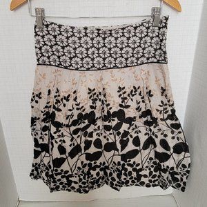 Womens Teen Kenzie Floral Flower Zipper side Skirt Cotton Lined 2